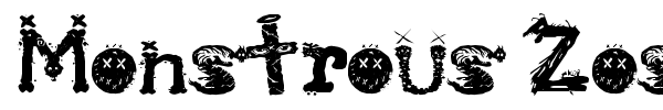 Monstrous Zosimus font preview